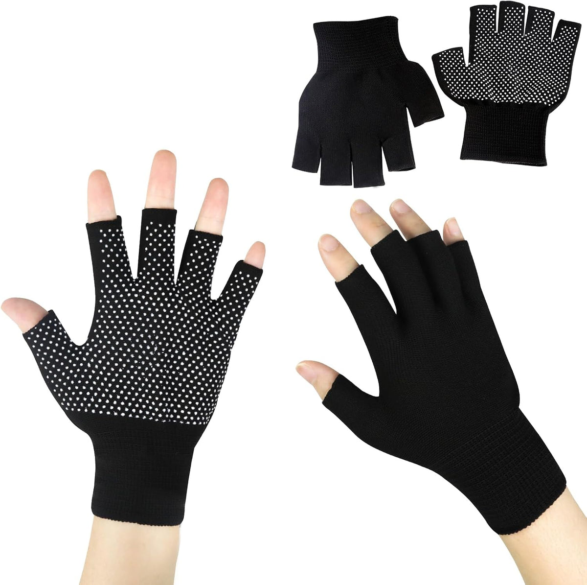 KkaFFe Guantes de trabajo ligeros para hombres y mujeres con medio...
