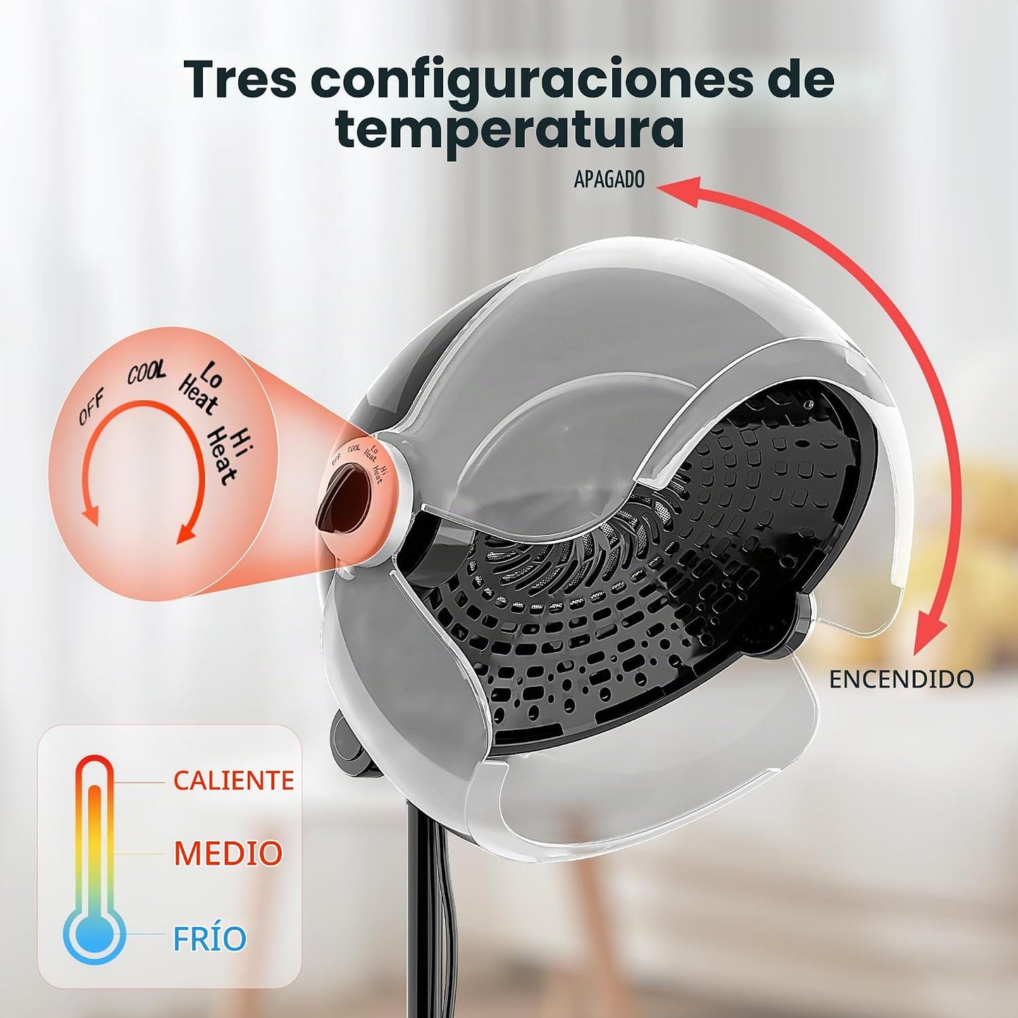 SalonDepot Secador de pelo profesional iónico con capucha, altura a...