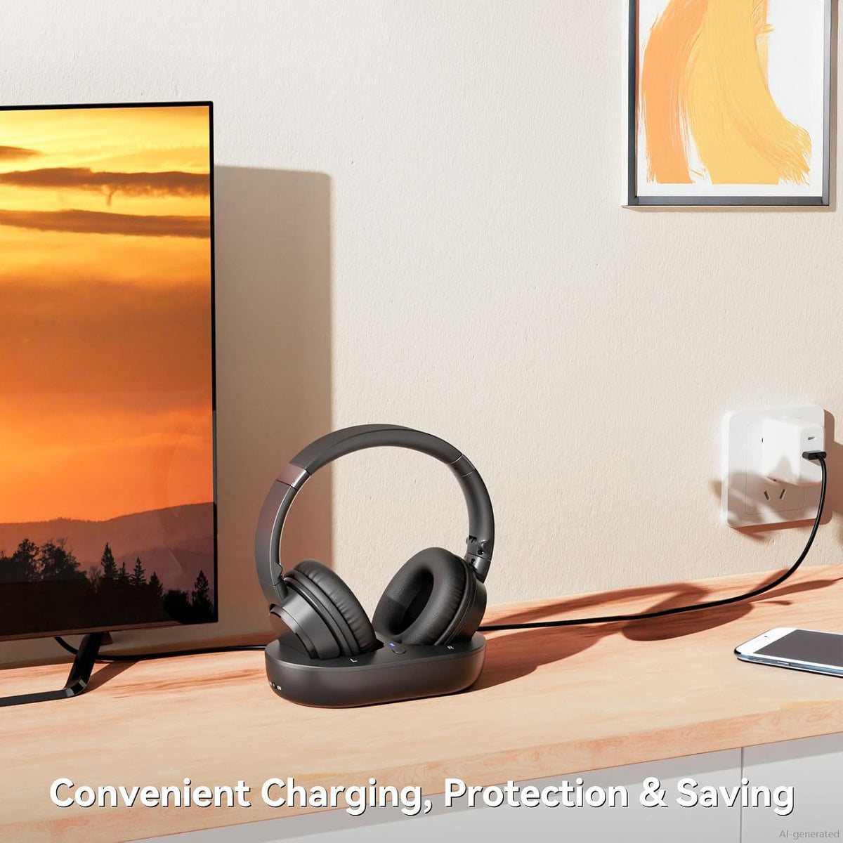 SKYCOMET Auriculares inalámbricos para TV, audífonos inalámbricos p...
