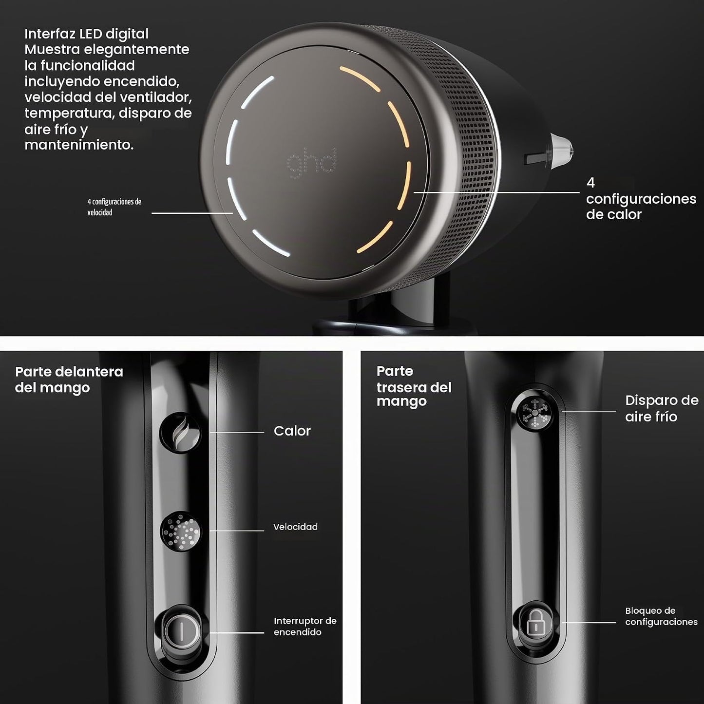 Secador de pelo ghd Speed Ionic: secado rápido, potente, con cont...