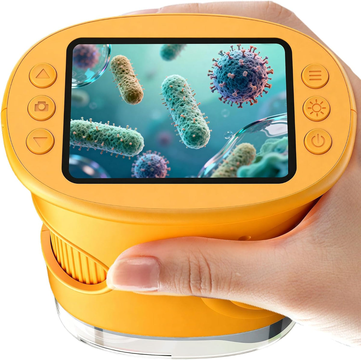 Microscopio digital de mano 1000X para niños: microscopio de bolsil...