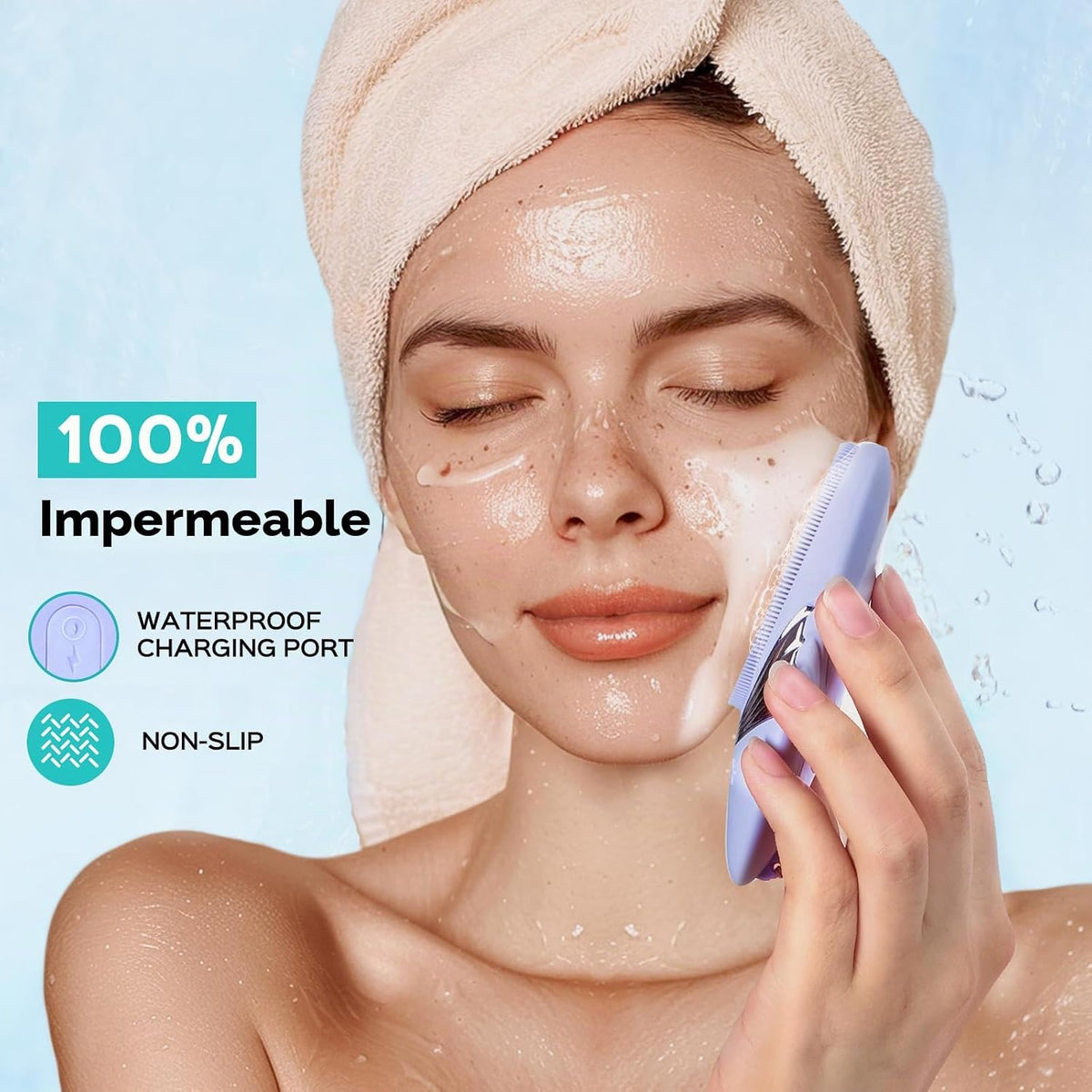 COSLUS Cepillo de Limpieza Facial Exfoliante Facial: Cepillo de lav...