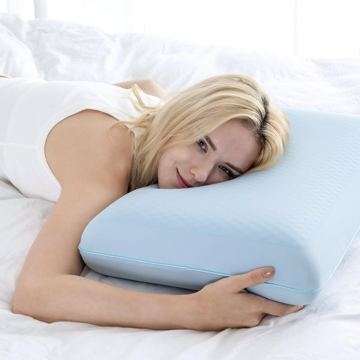 EGOHOME Almohada de espuma viscoelástica de gel refrescante, diseño...