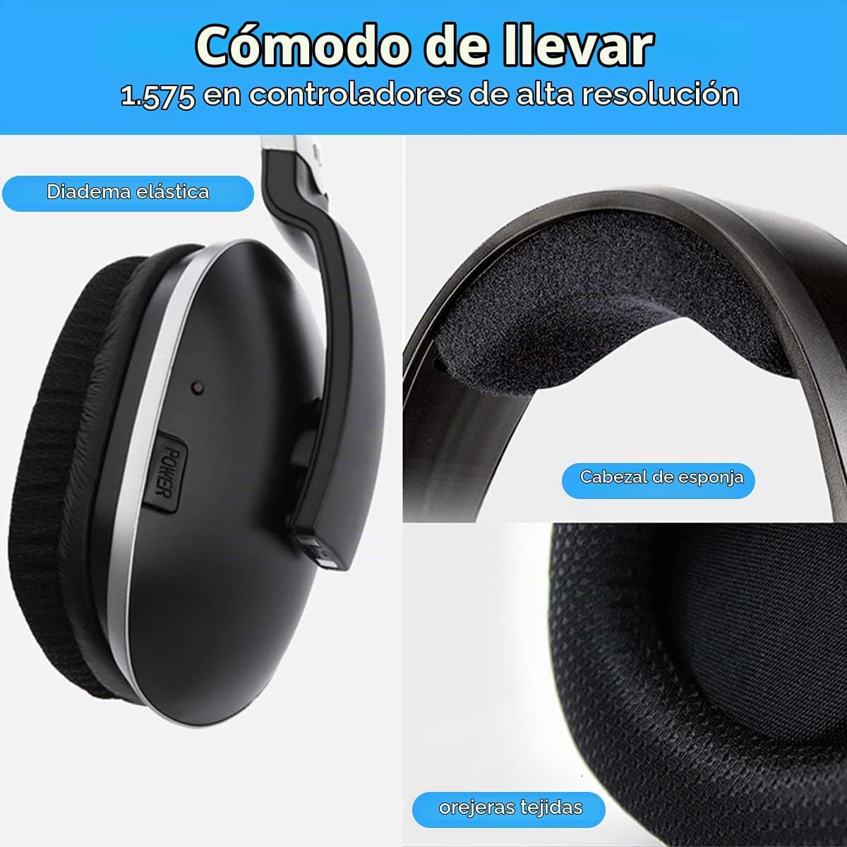 ANSTEN Auriculares inalámbricos para ver televisión, auriculares so...