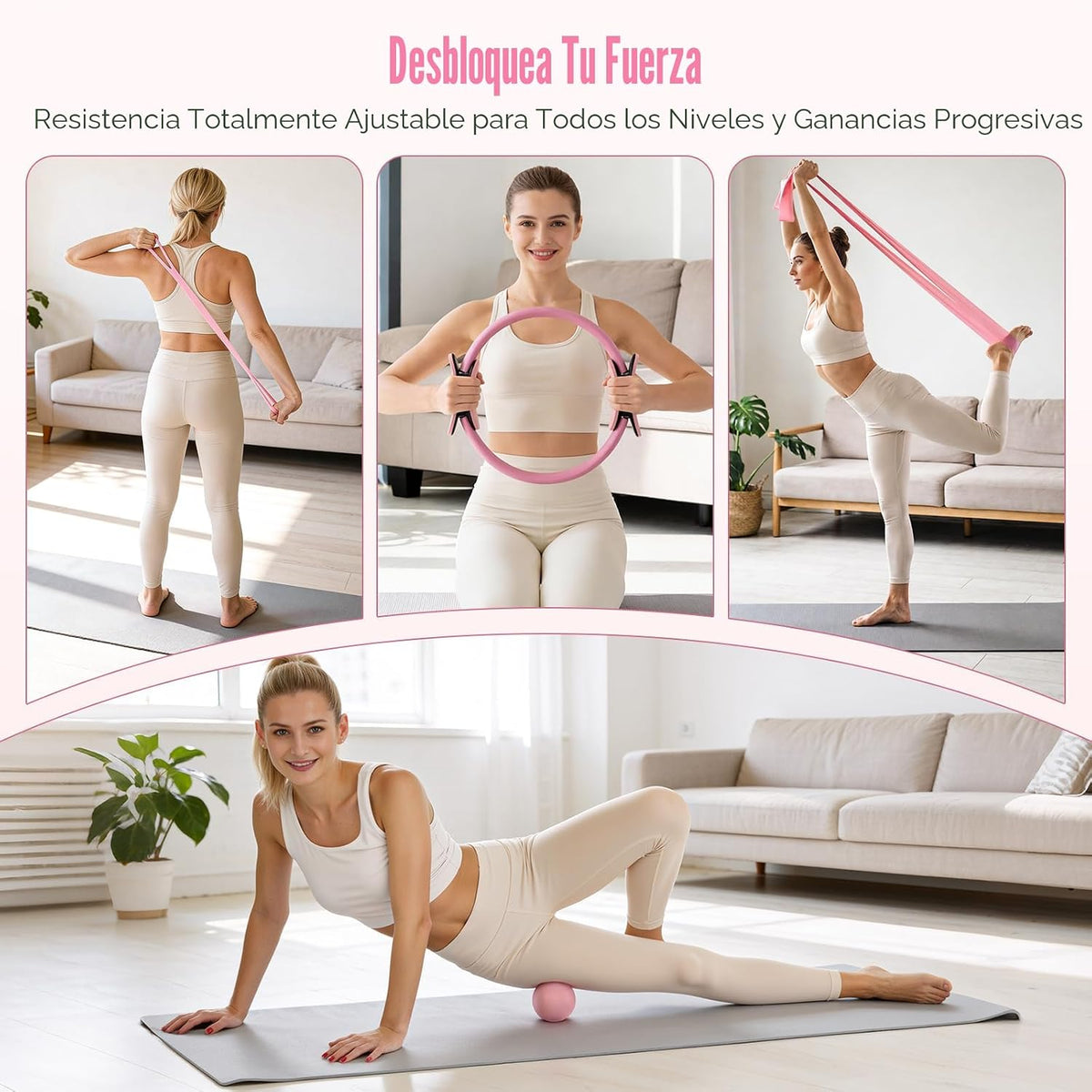 Kit de Pilates, Equipo de Pilates para Entrenamientos en casa, Kit...