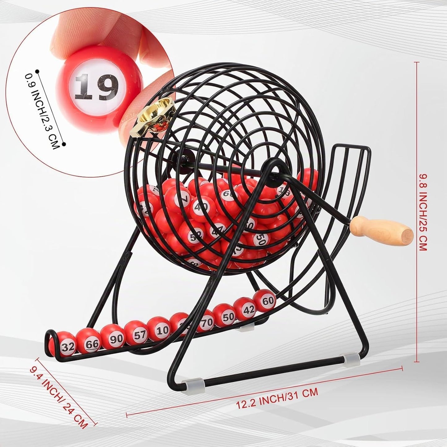 Poen El juego de bingo de lotería de 121 piezas de números 1-120 in...