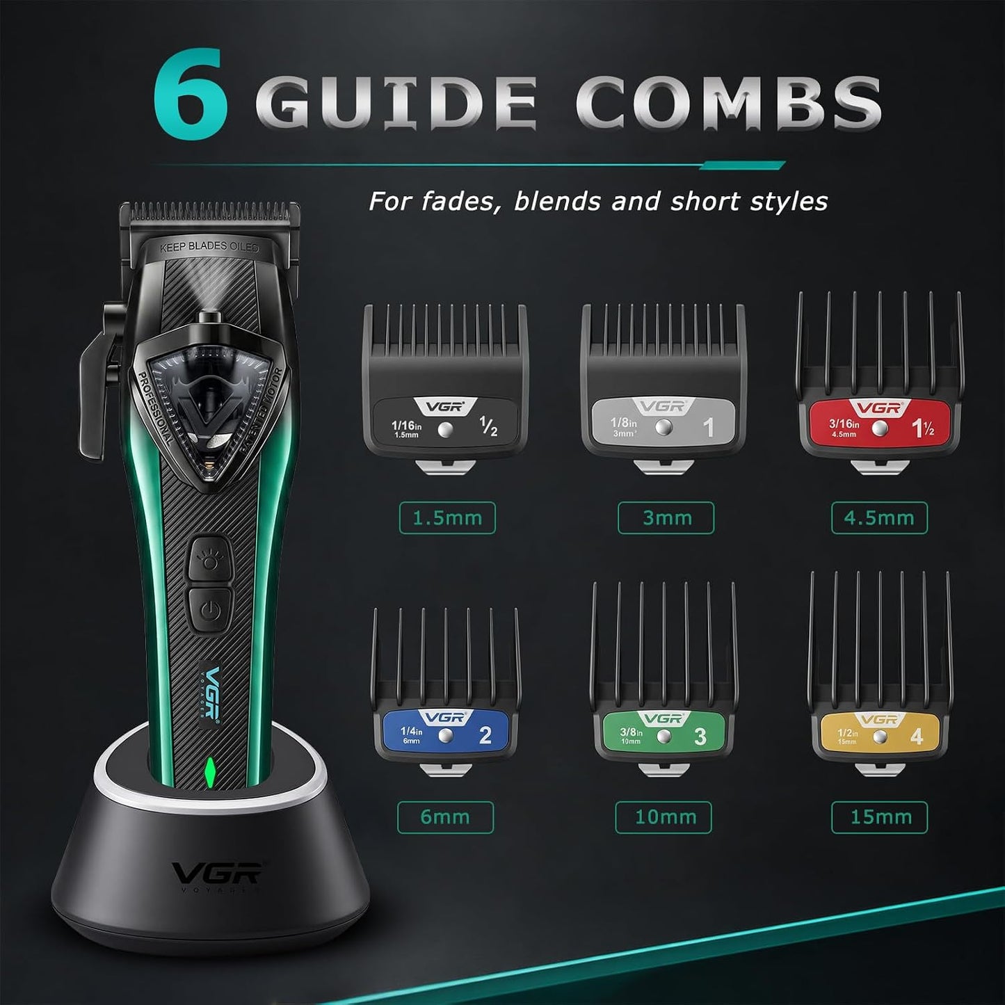 VGR 883S2 - Cortadora de pelo profesional para hombres, cortadora d...