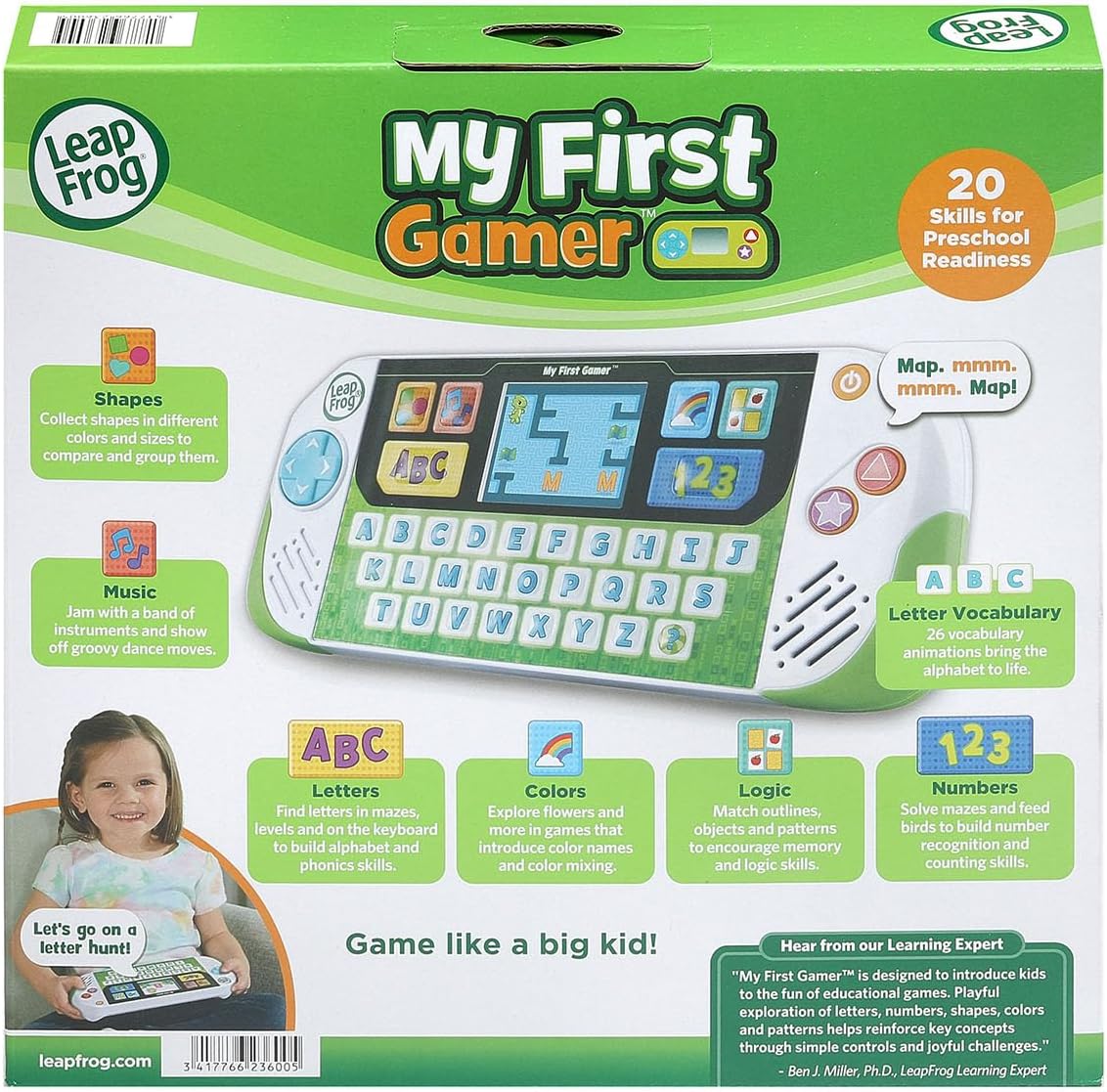 LeapFrog My First Gamer - Juguete de videojuego de mano para preesc...
