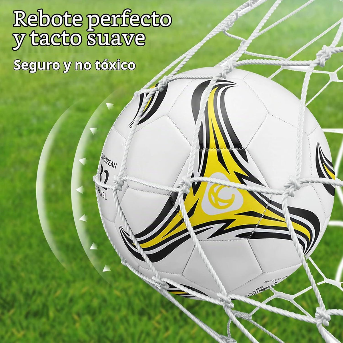 Tradder Paquete de 4 pelotas de fútbol con bomba, tamaño 3, 4, 5, p...