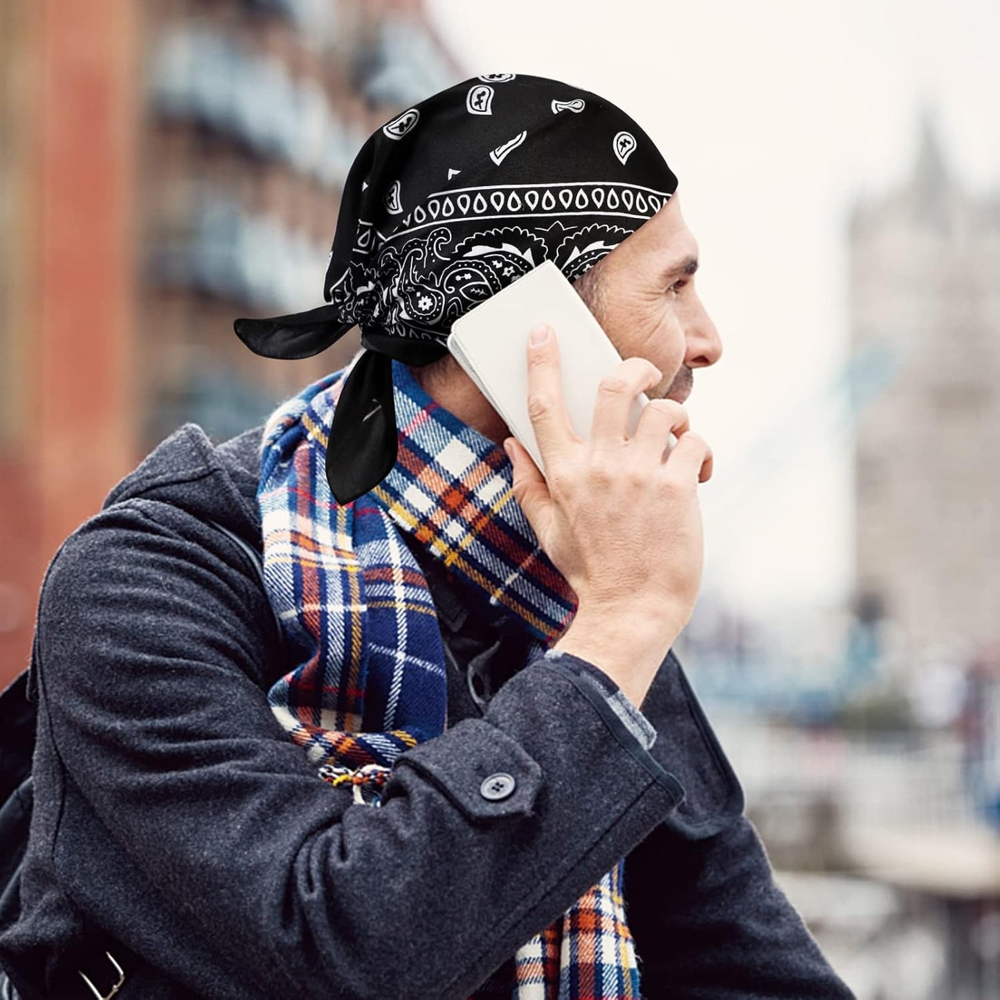 YSense 14 piezas Bandanas con estampado de cachemira, diademas nove...