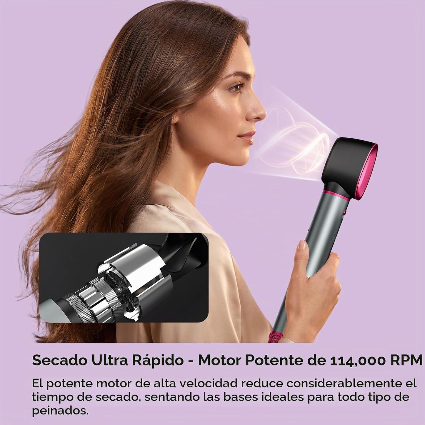 Cweixi - Juego de cepillos para secador de pelo 7 en 1, estilizador...