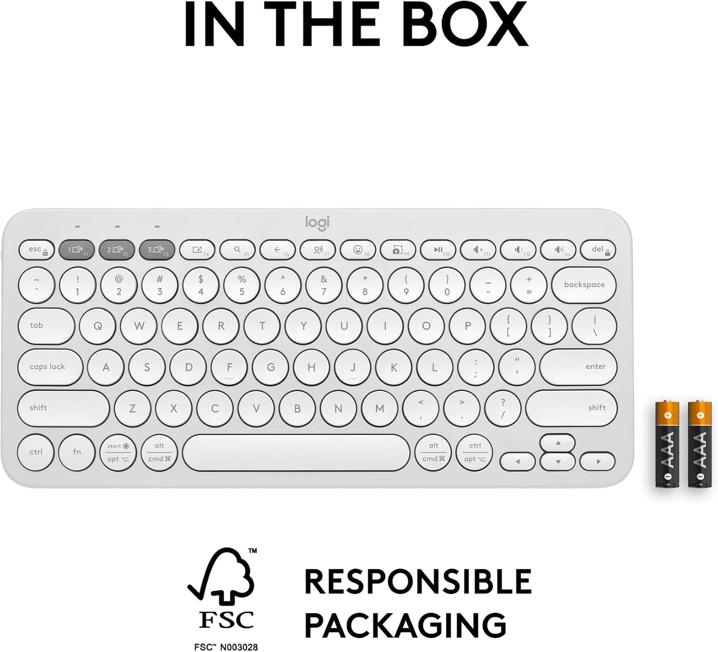 Logitech Pebble Keys 2 K380s Teclado inalámbrico Bluetooth - Blanco...