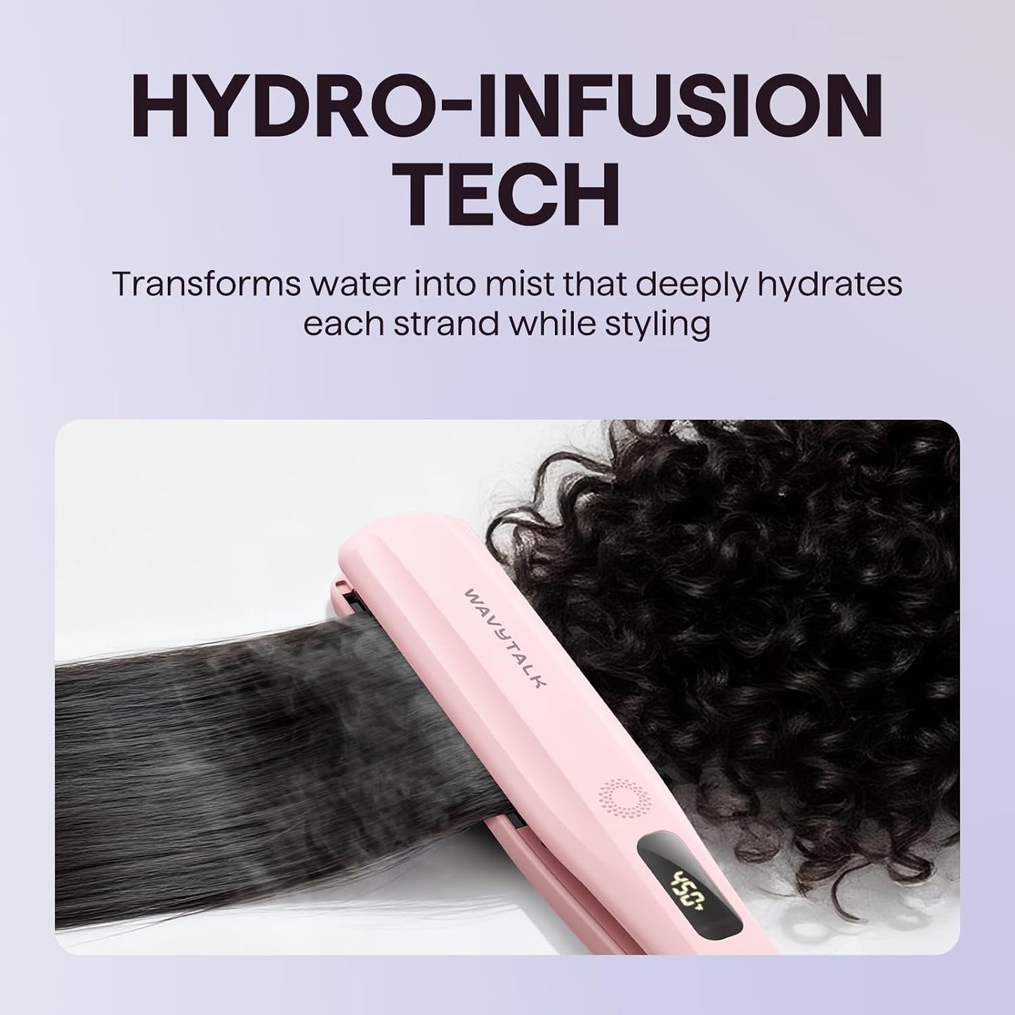 Wavytalk - Plancha de vapor para menos daño por calor, plancha plan...