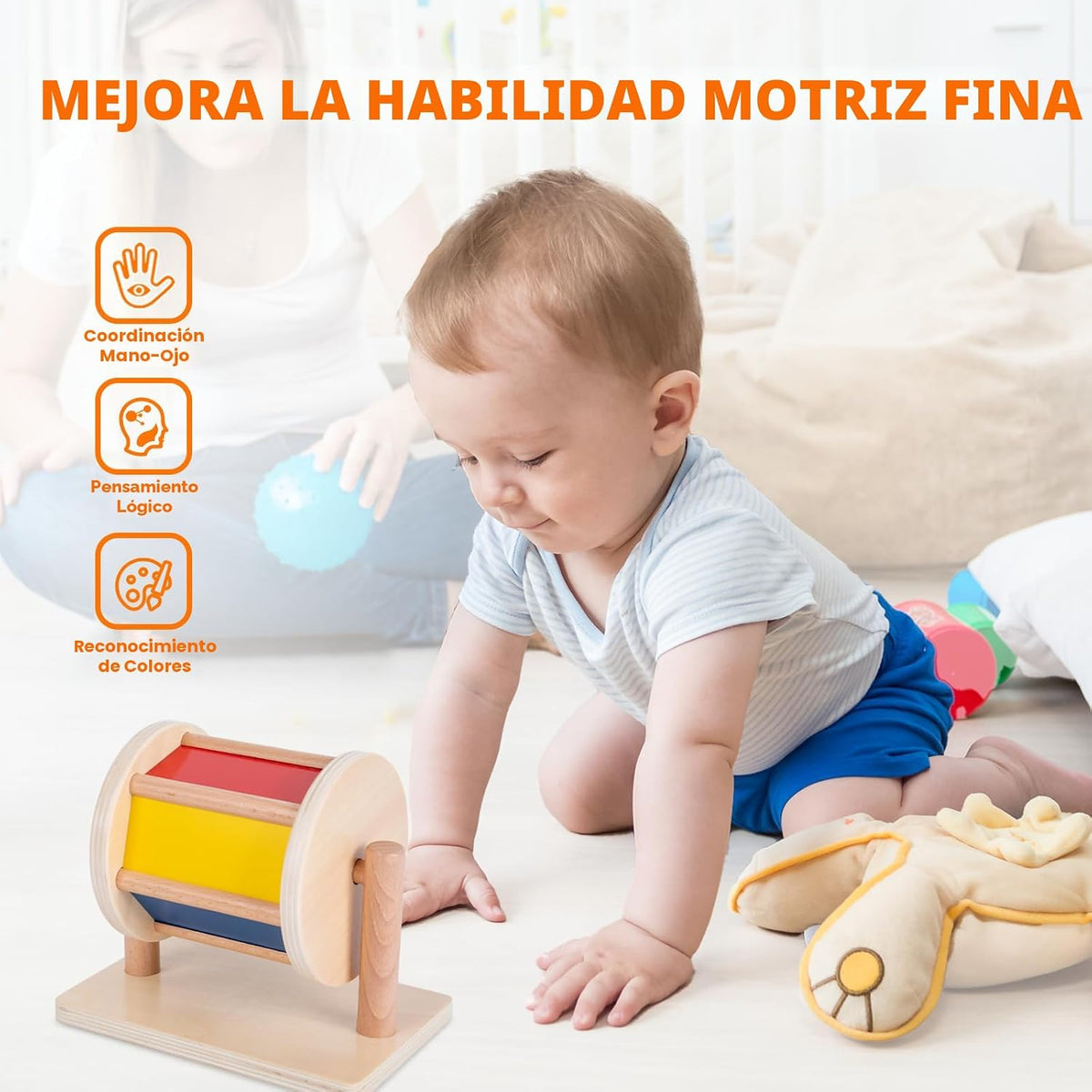 Kit de Juguetes Montessori para Bebés Adena Montessori Espejo Peeka...