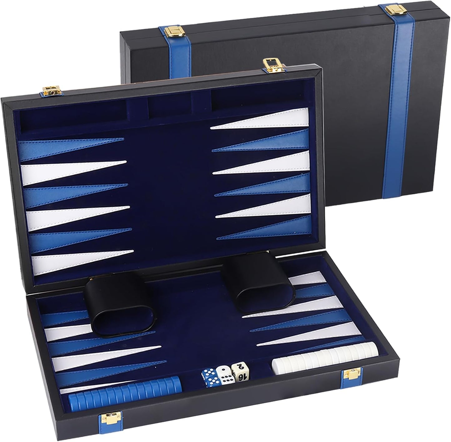 GSE Games &amp; Sports Expert - Juego de mesa de backgammon de piel...