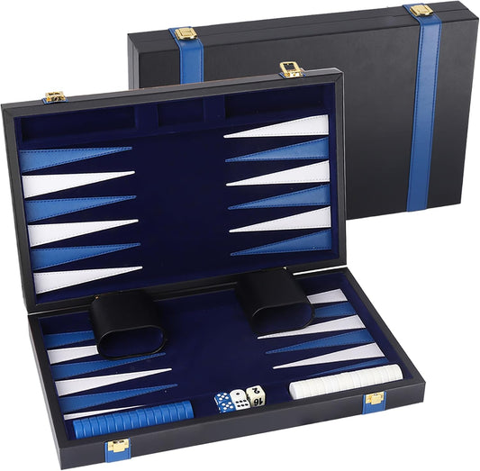 GSE Games &amp; Sports Expert - Juego de mesa de backgammon de piel...