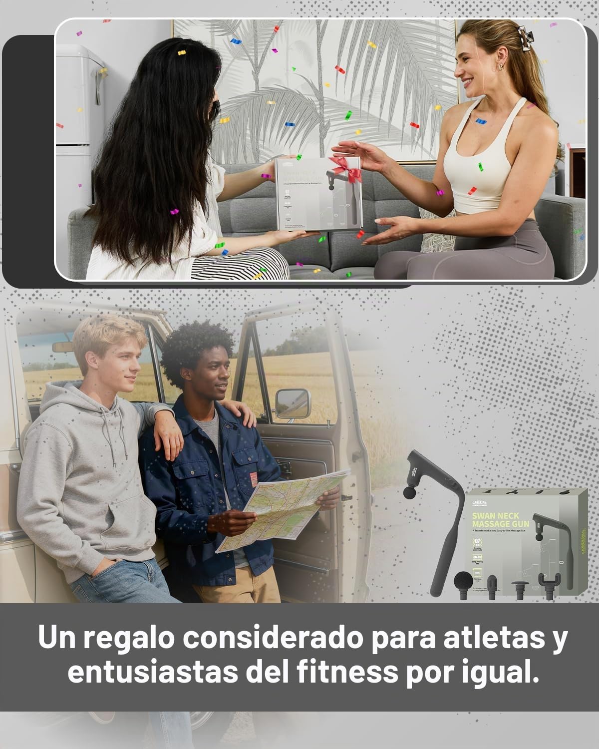 Mini pistola de masaje desmontable 3 en 1 de tejido profundo con ma...