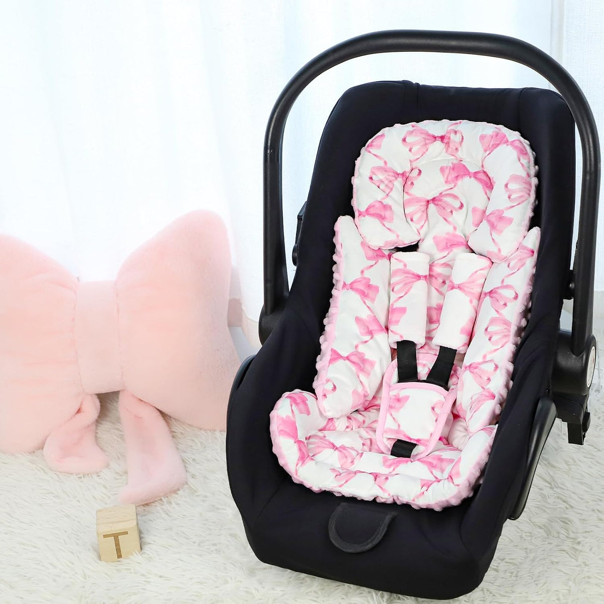 Inserto para asiento de automóvil y funda de almohada de lactancia...