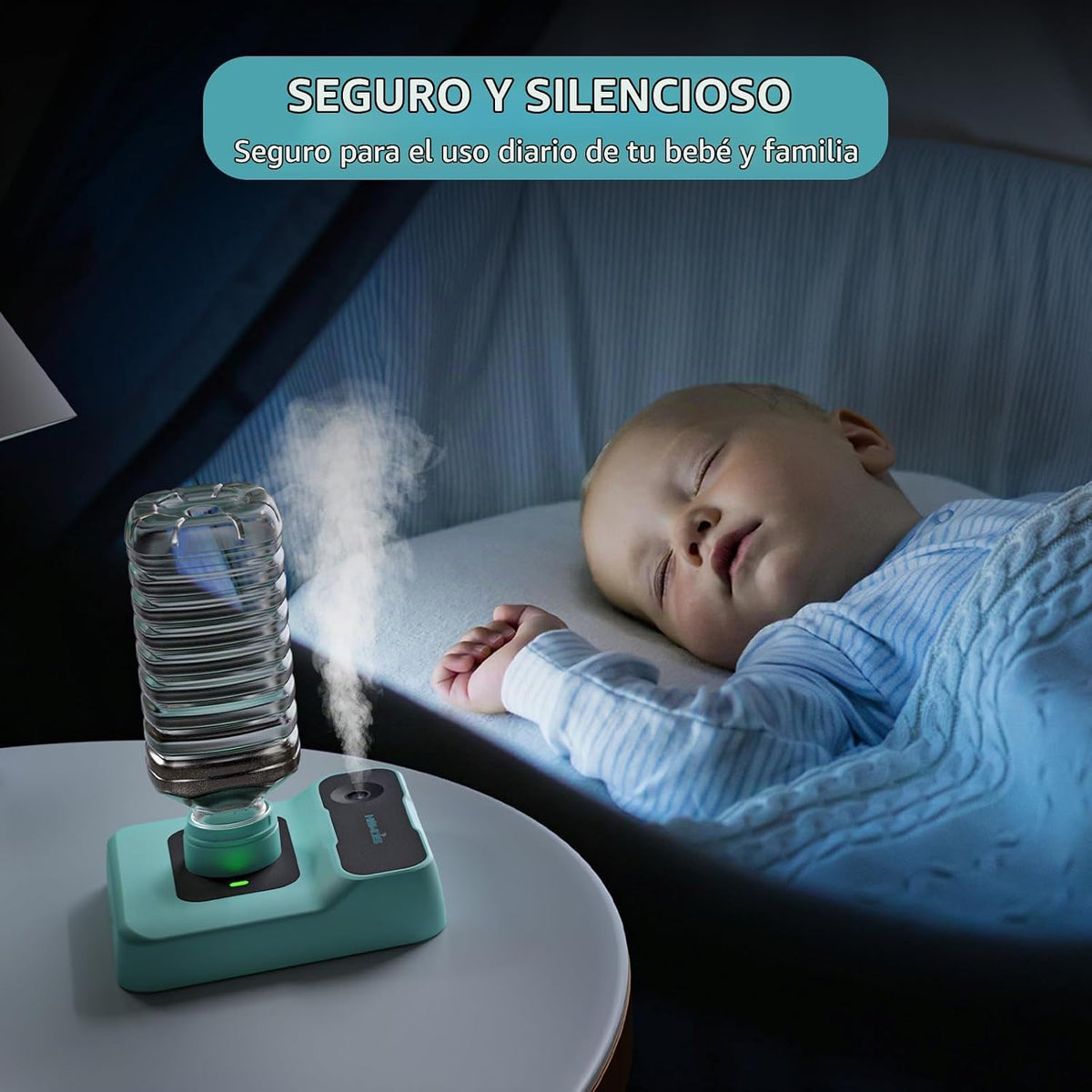 HOMDIS Humidificador de viaje, pequeño humidificador portátil para...
