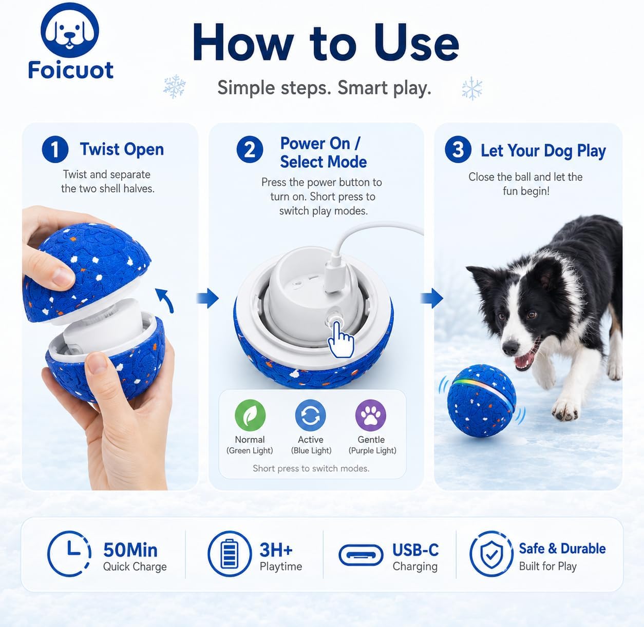 Foicuot Juguete interactivo para perros [recientemente actualizado]...