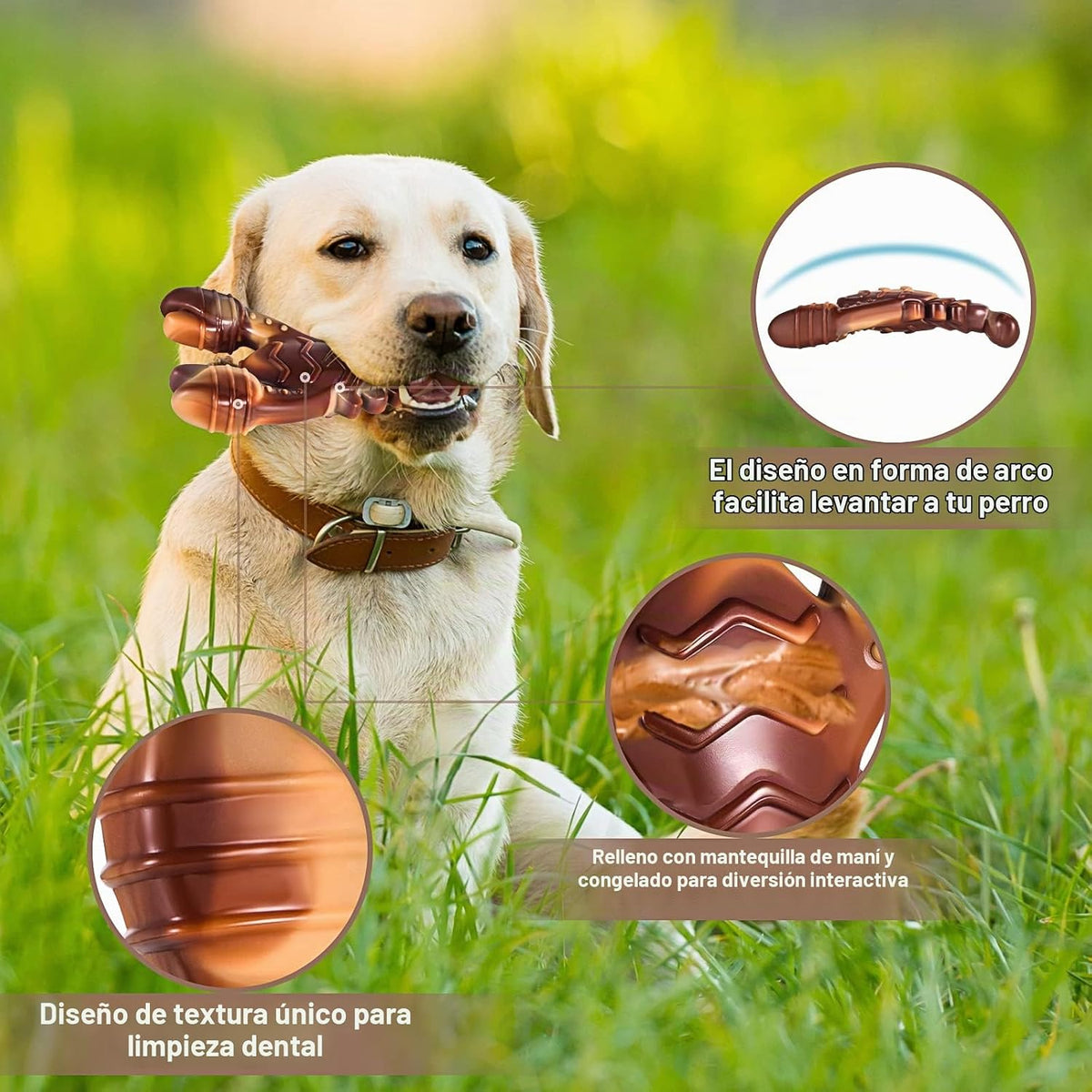 PETSTA Juguetes indestructibles para perros masticadores agresivos,...