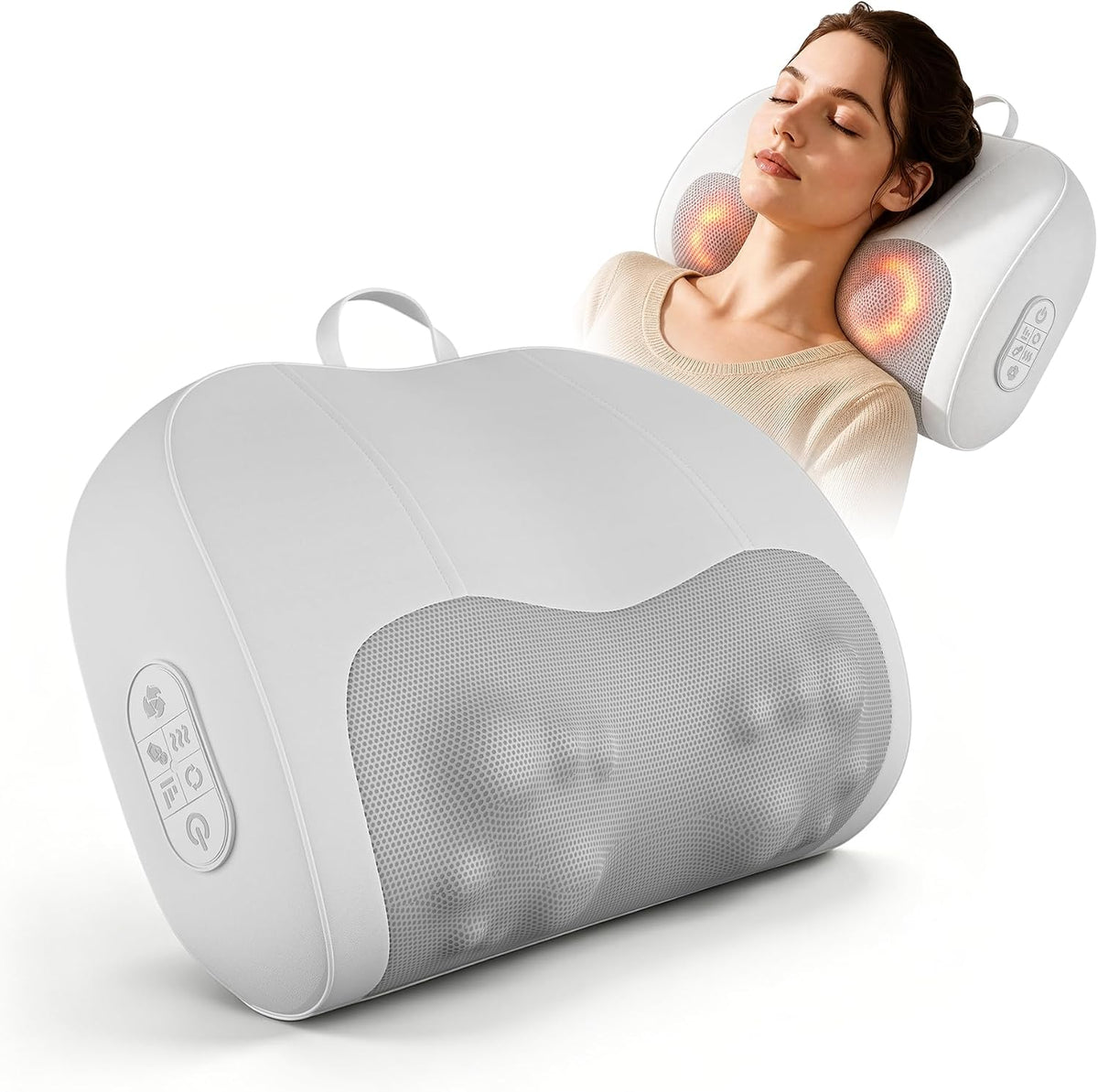 Masajeador multifuncional de cuello y espalda con calor, almohada m...