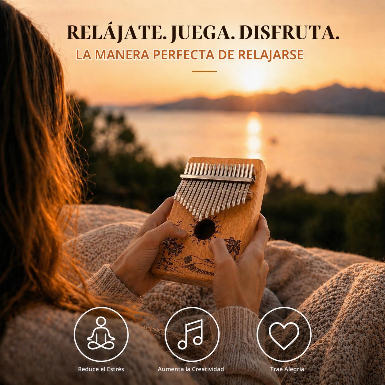 ORORA Kalimba - Piano de pulgar de 17 teclas con cancionero de 25 c...
