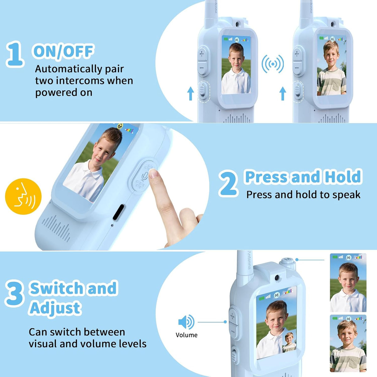 Walkie Talkies de video para niños de BlueFire \u2013 Radios de jug...