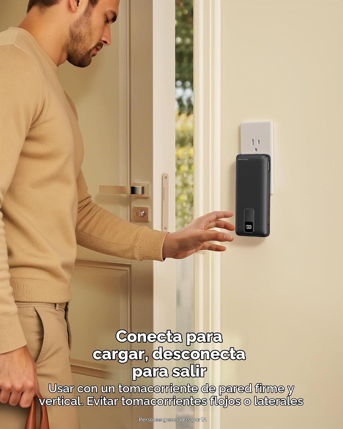 Cargador portátil charmast 20000mAh con enchufe de pared, banco de...