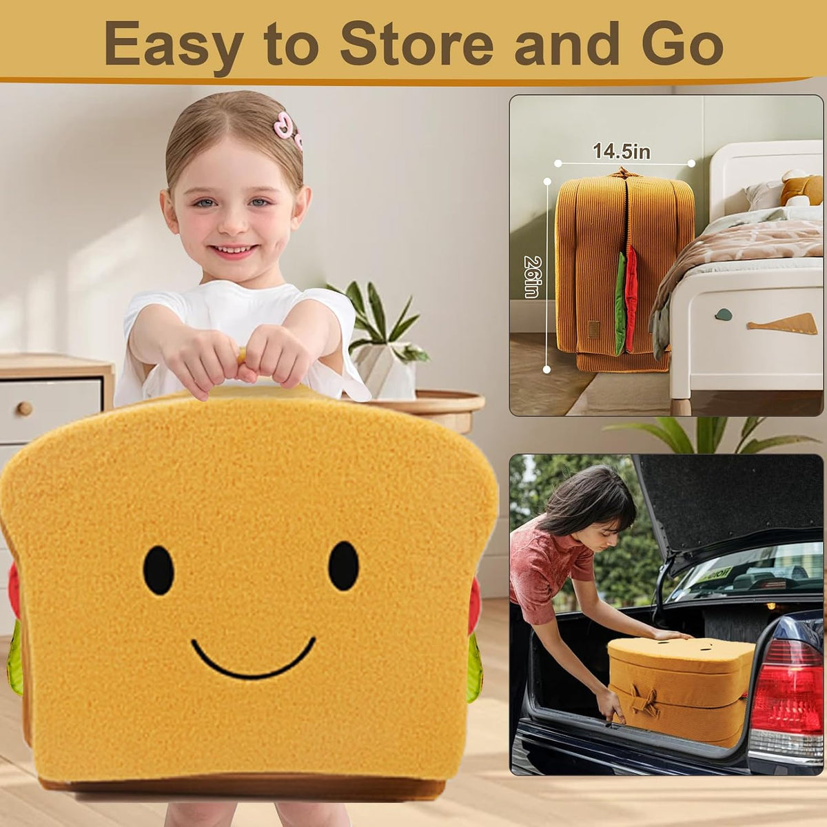 liftoza - Cama de viaje para niños pequeños, estilo sándwich, camas...