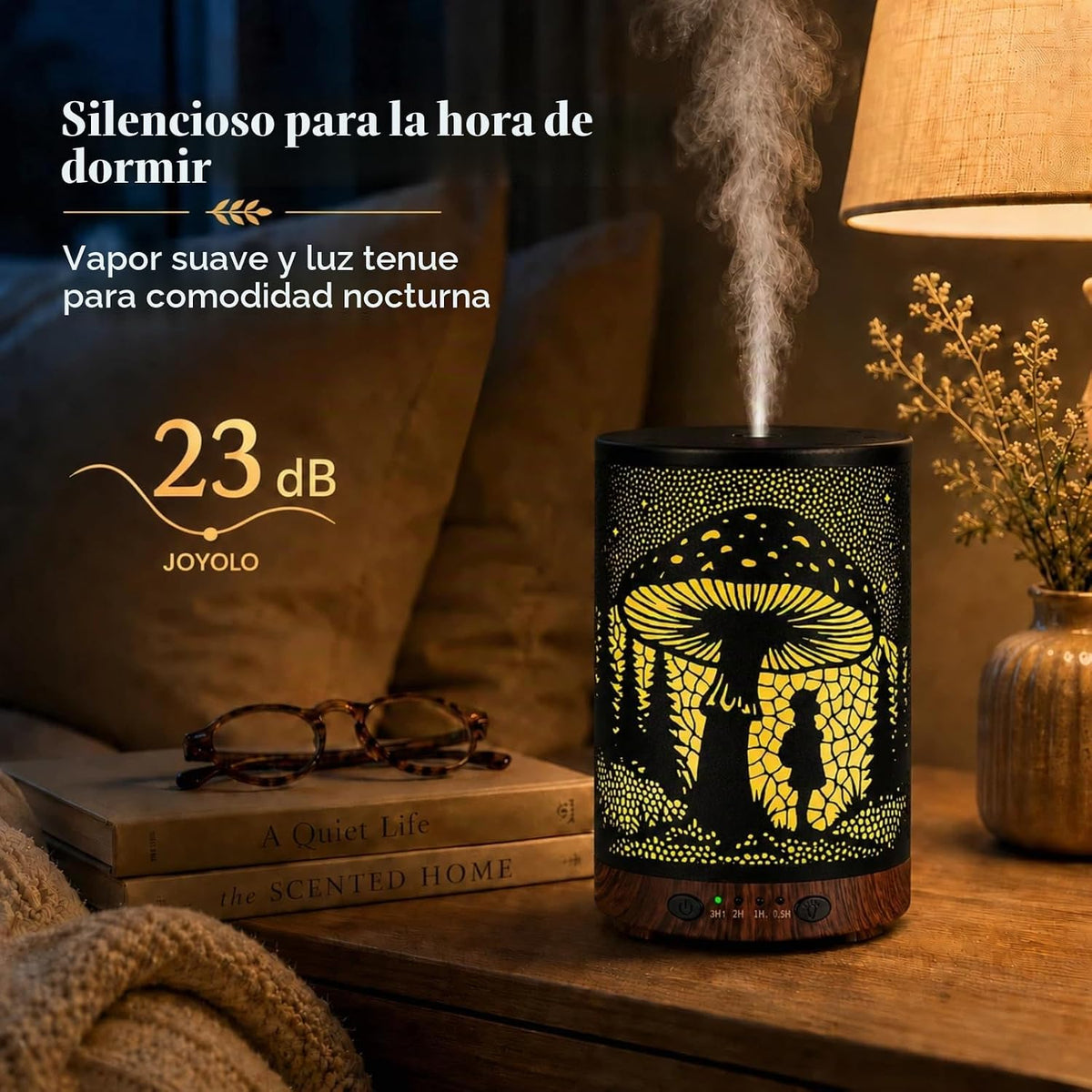 JOYOLO Difusor de aceite esencial de 4.1 fl oz de metal difusor de...