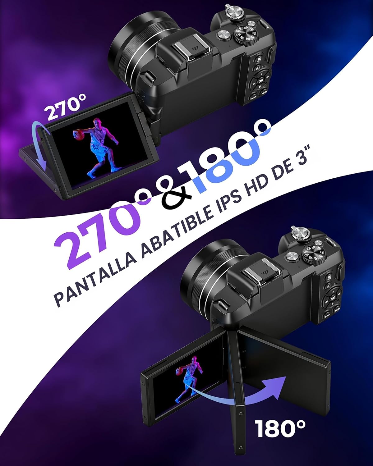 Cámaras digitales 5K para fotografía \u2013 Cámara de vlogging WiFi...