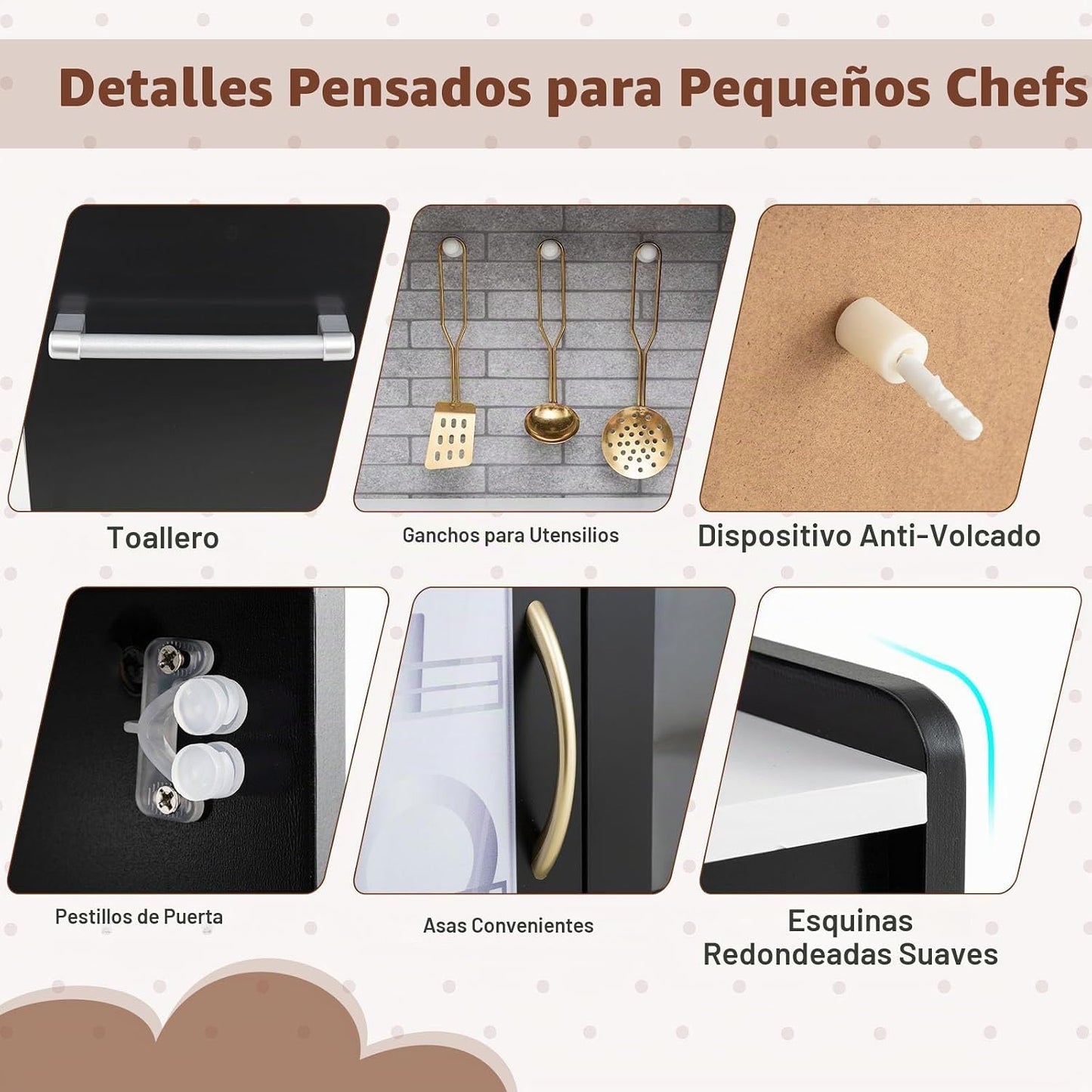HONEY JOY Juego de Cocina para Niños, Conjunto de Cocina de Juguete...