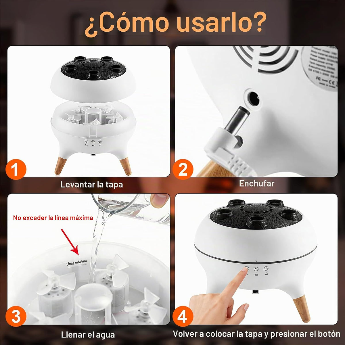 Akpsid Difusor de aceite esencial Medusa Humidificador remoto Ctrl...