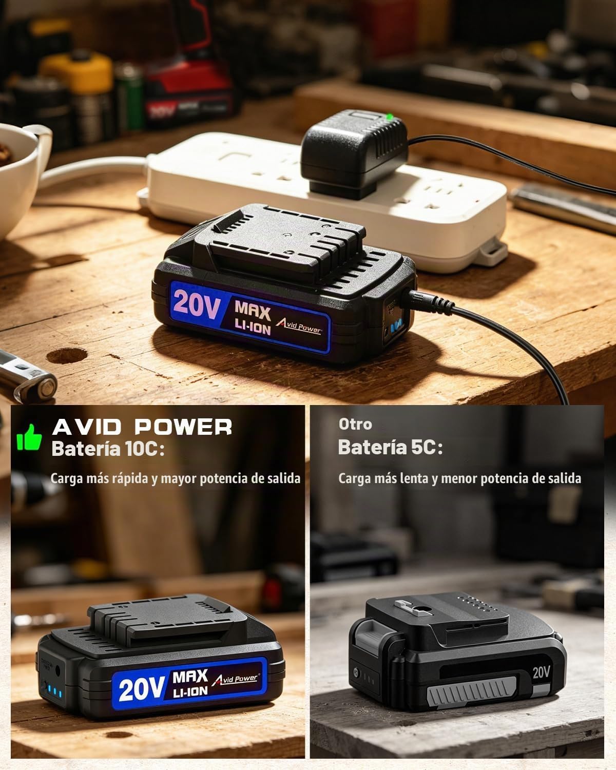 AVID POWER Juego de taladro eléctrico inalámbrico de 20 V Kit de |...