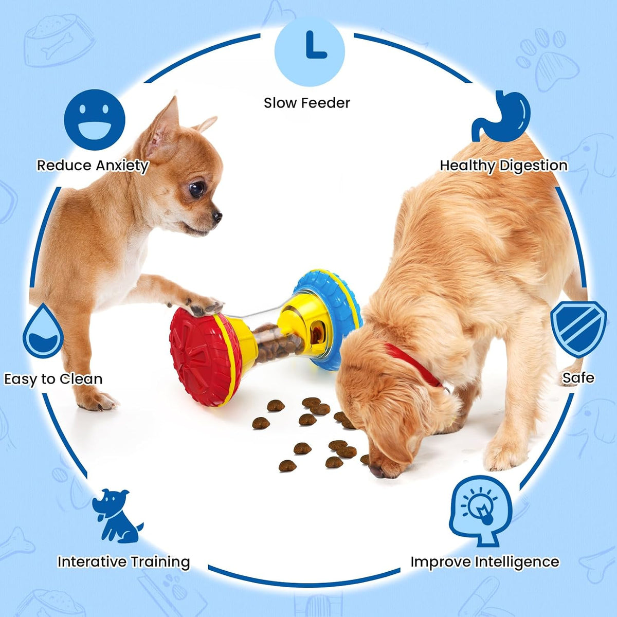 BoYoYo Juguetes interactivos para perros, rompecabezas para perros,...