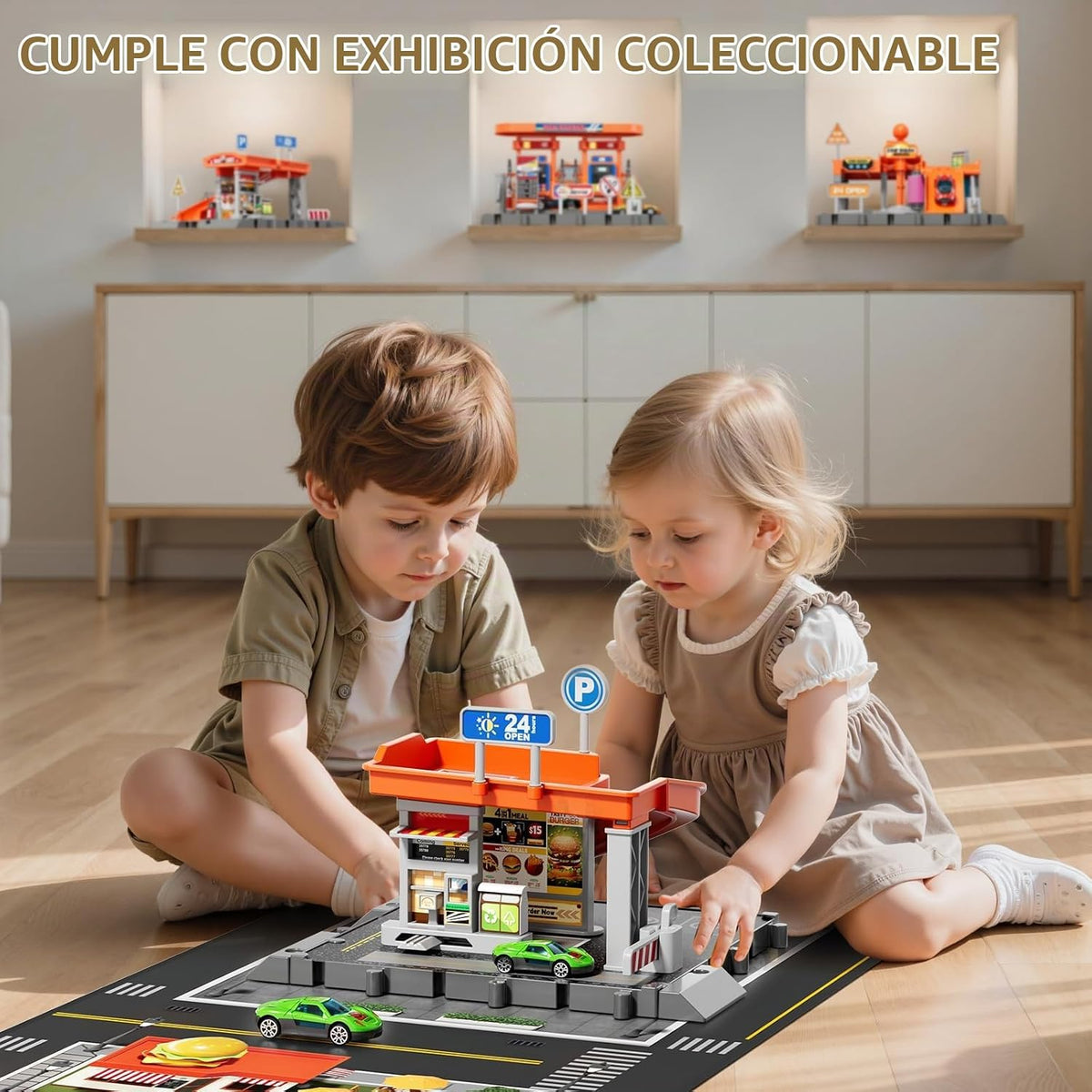 KIZONLY Juegos de coches de juguete, Actividad Drivers Playset, Coc...