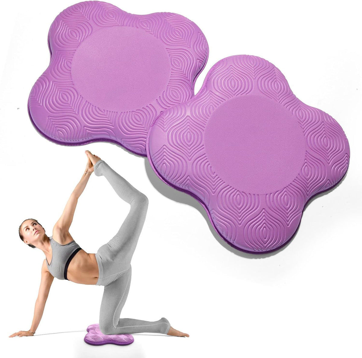 MBKHFLL Paquete de 2 Cojines de Yoga para Rodillas y Codos - Espuma...
