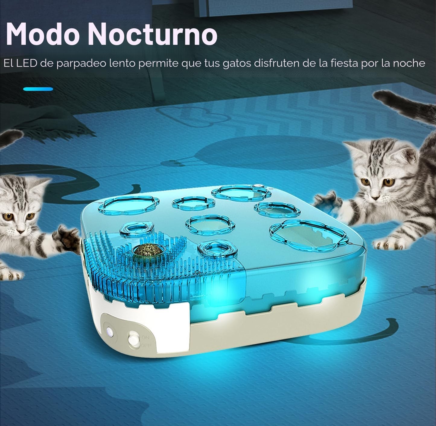 Migipaws Juguete Interactivo 7 en 1 para Gatos Activado por Movimie...