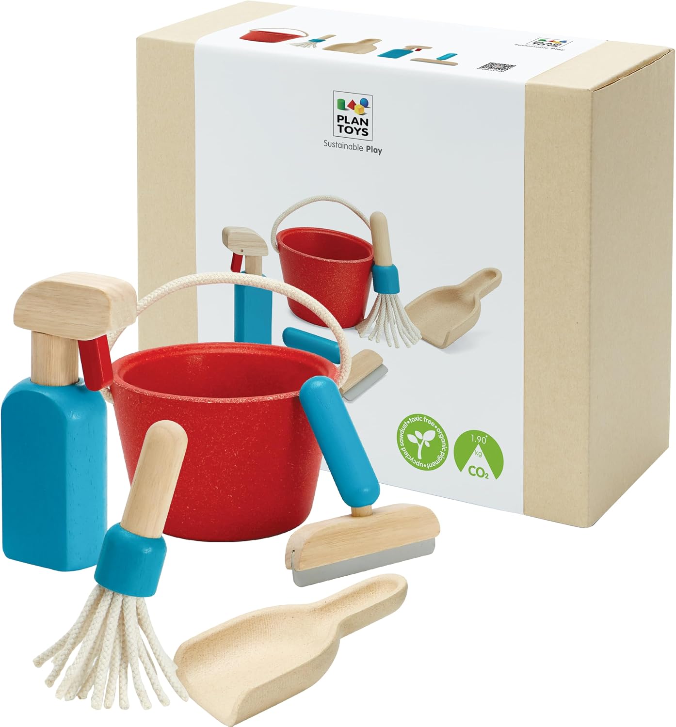 PlanToys Juego de limpieza de casa de juego de simulación (3498) |...