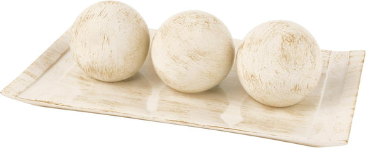 Creative Scents Rustic Luxe Juego de Bandeja Decorativa y Orbe - De...