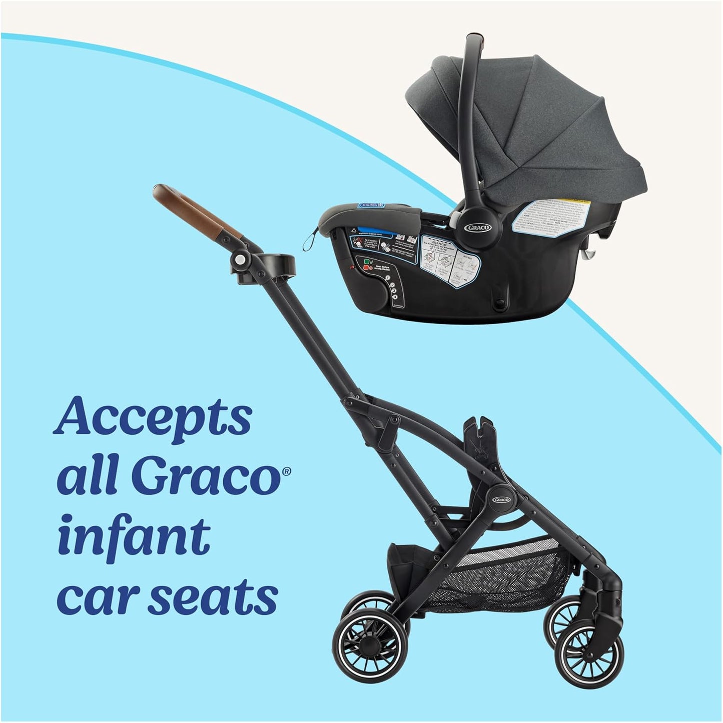 Graco Gomax - Cochecito con marco, acepta todos los asientos de aut...