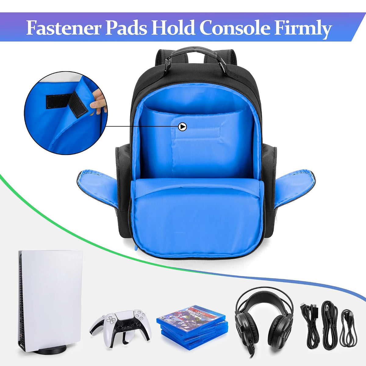 PGmoon Mochila de consola compatible con Playstation 5\/PS5 Slim\/P...