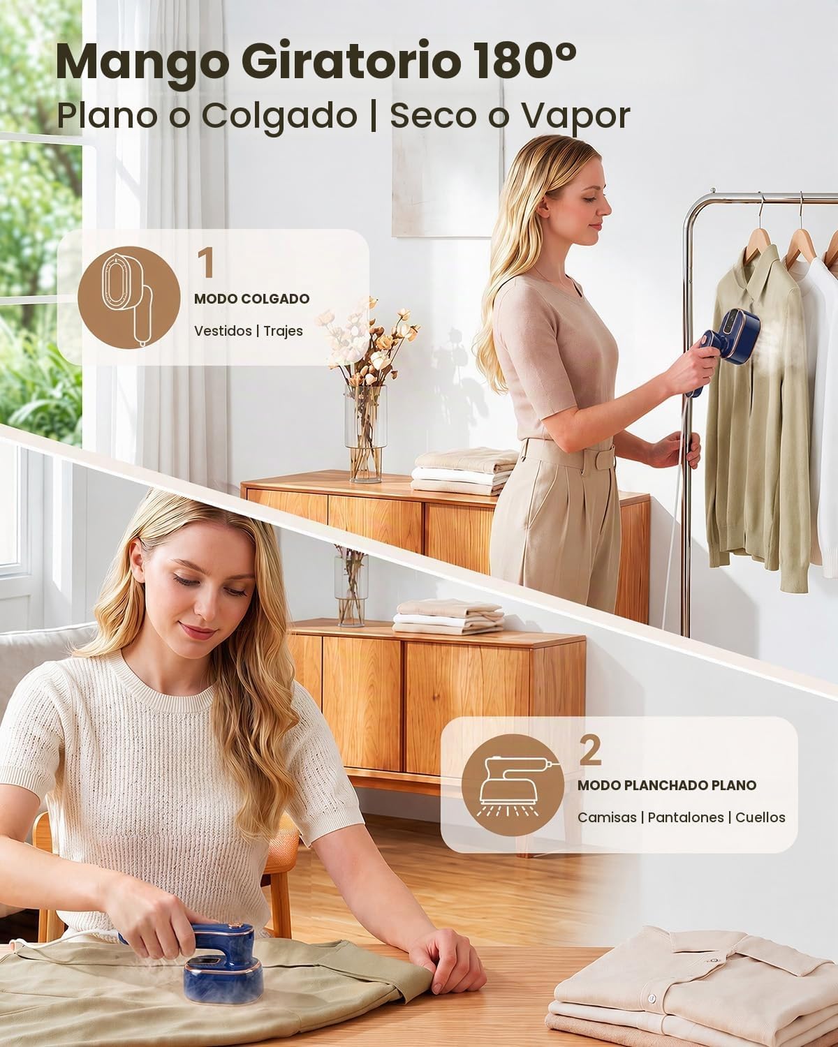 Vaporizador de hierro para ropa, vaporizador de ropa de viaje con m...