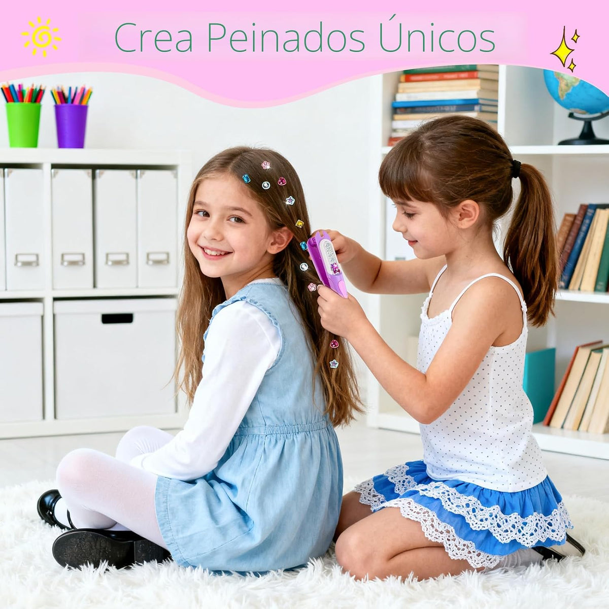 kidzkube Kit de Sellador de Gemas para Cabello, Joyas Brillantes pa...