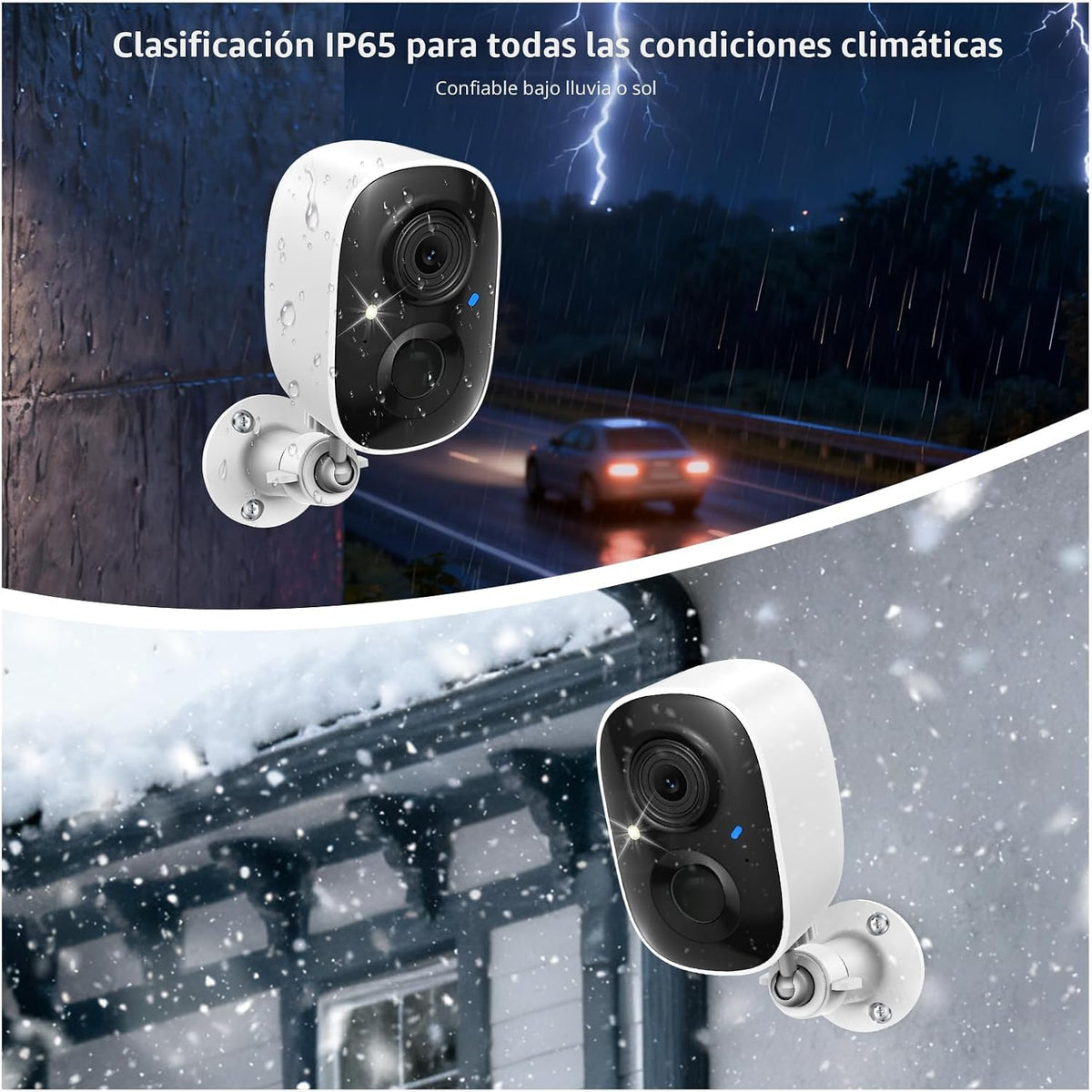 Fazoxo Cámara de seguridad 2K FHD inalámbrica al aire libre, cámara...