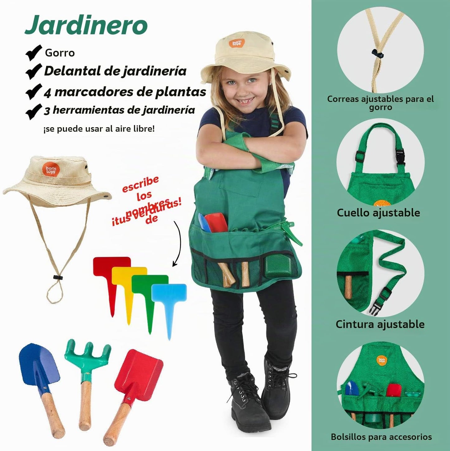 Born Toys Ropa de vestir 3 en 1 para niños y niñas de 3 a 7 años, j...
