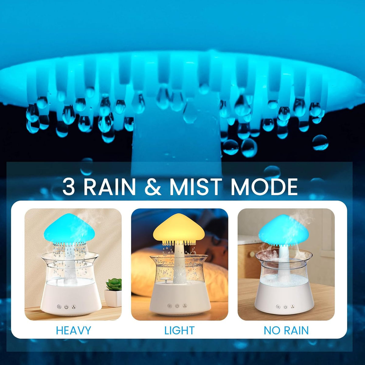 Diffuserlove Humidificador de Nube Difusor de Goteo de Agua de Lluv...