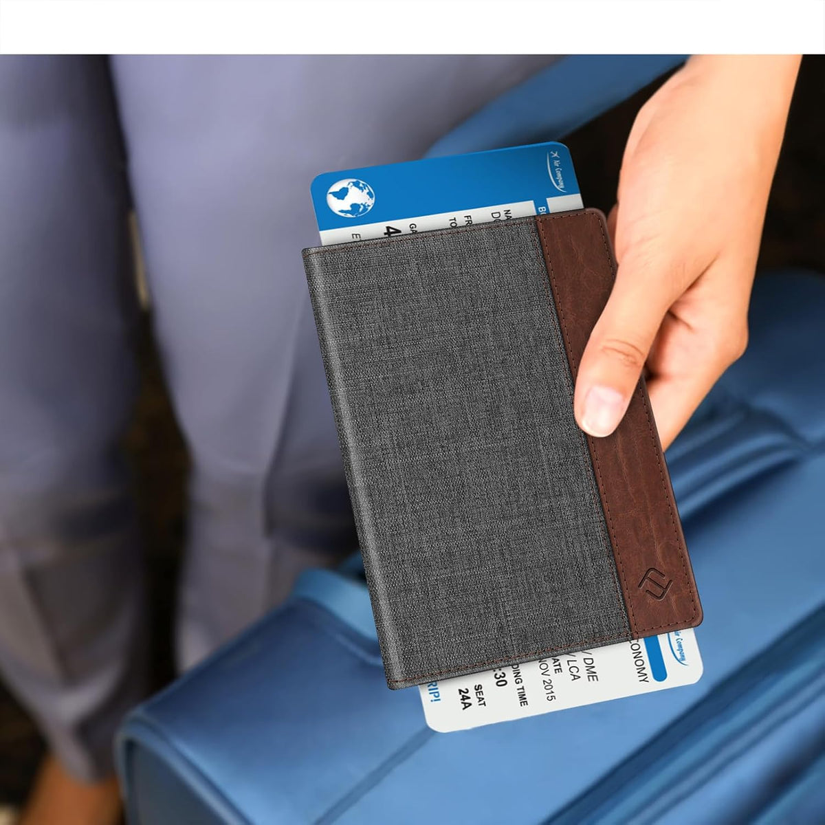 Fintie - Funda para pasaporte, billetera de viaje delgada con bloqu...