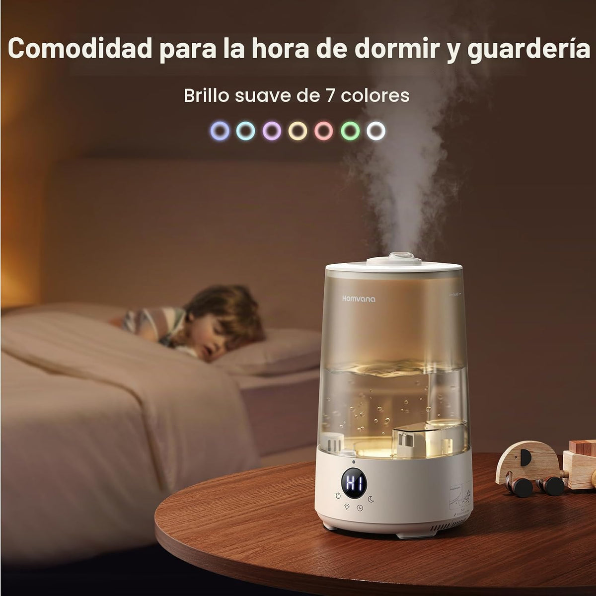 Homvana Humidificadores para dormitorio y hogar, 3.6 L de llenado s...